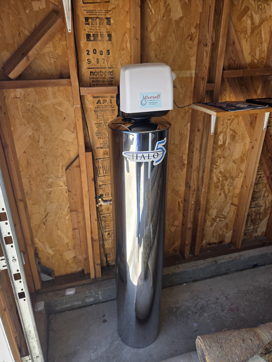 Completed whole-home water softener installation